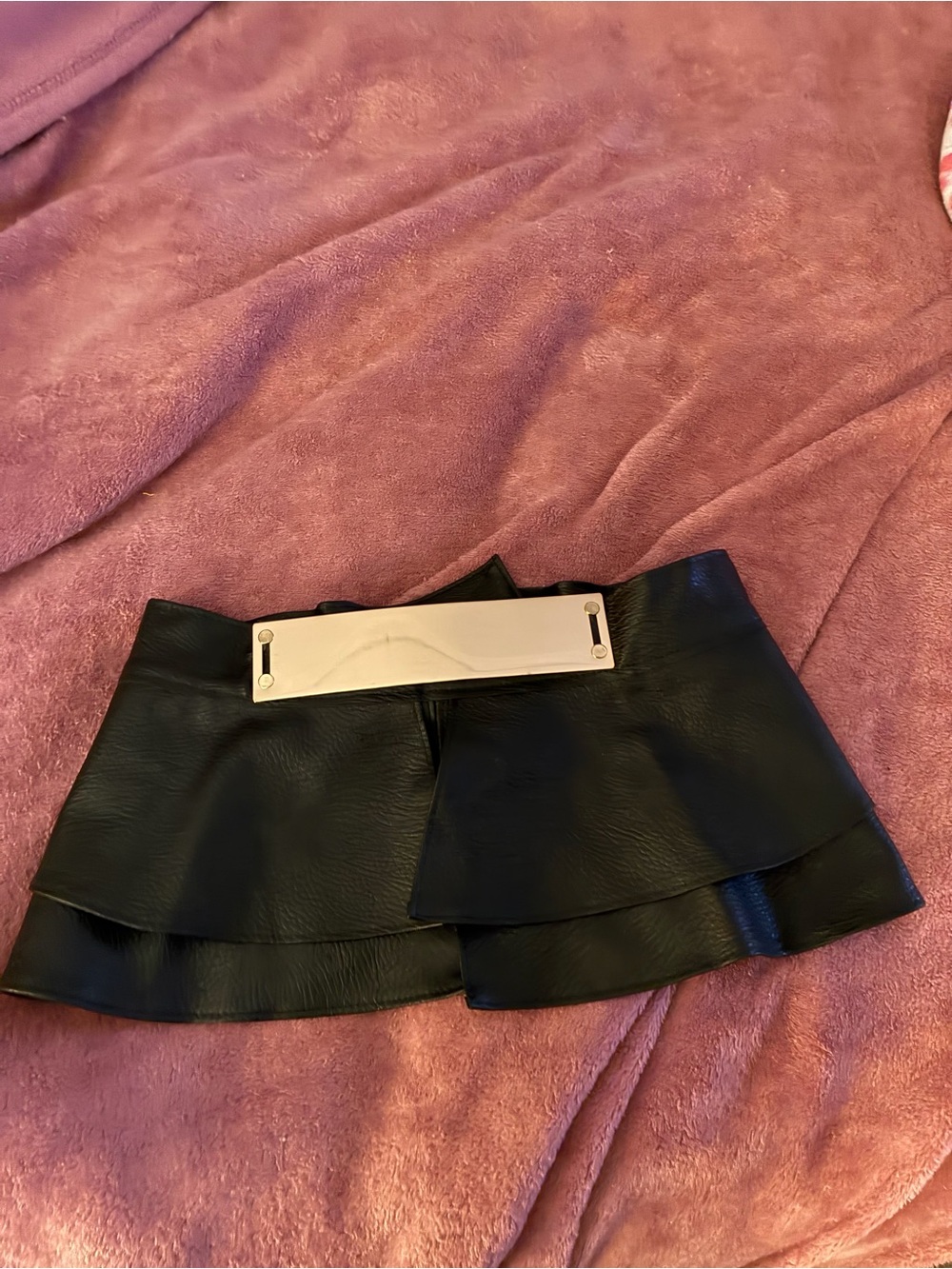 Black Faux Leather Women’s waist belt